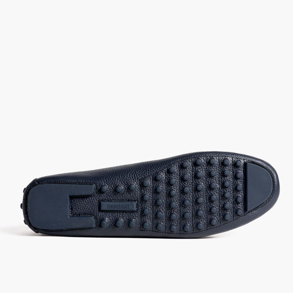 Driving Loafer | Navy & Gold
