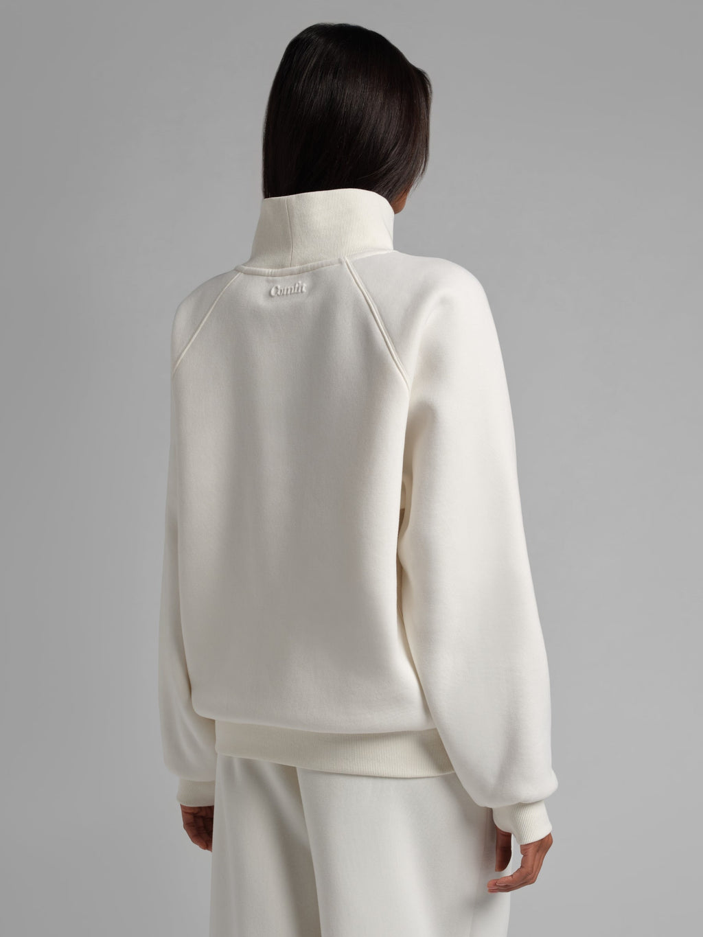 Sudadera Básica con Cuello Mock