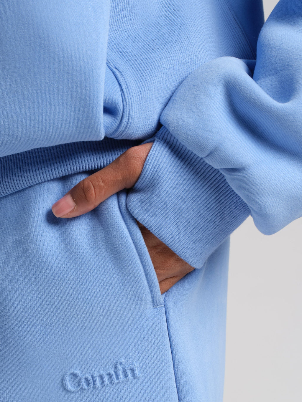 Sudadera Básica con Cuello Mock